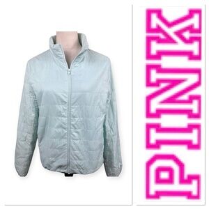✅ 3 for $15 ✅ Pink Victoria Secret mint green zip front jacket size medium